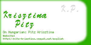 krisztina pitz business card